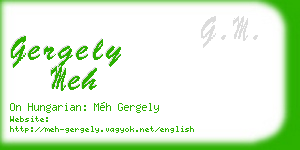 gergely meh business card