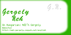 gergely meh business card